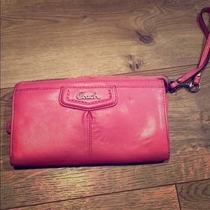 Pink Coach Wristlet